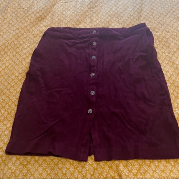 Skies Are Blue Dresses & Skirts - Skies are Blue - Corduroy Maroon Skirt - Size 1X
